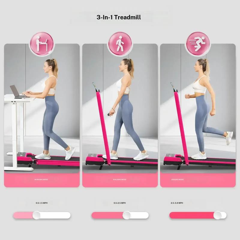 Walking Pad Treadmill With Handrail And Adjustable Incline