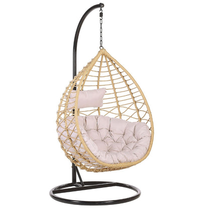 Fotel wiszący deluxe ze stojakiem - Premium bawełna