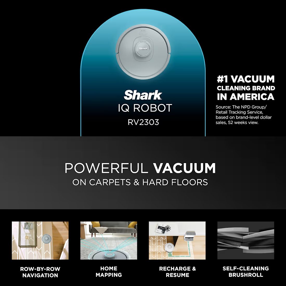 Shark IQ Robot Vacuum with Multi-Surface Function and Precise Home Mapping