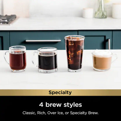 Ninja - Pods & Grounds Specialty Single-Serve Iced Coffee Maker, K-Cup Pod Compatible with Foldaway Milk Frother
