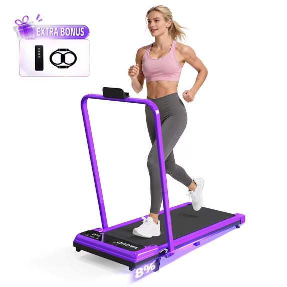 Walking Pad Treadmill With Handrail And Adjustable Incline