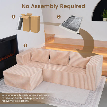 "Boneless Couch Rose" - Kanapa bez ramy Różowa