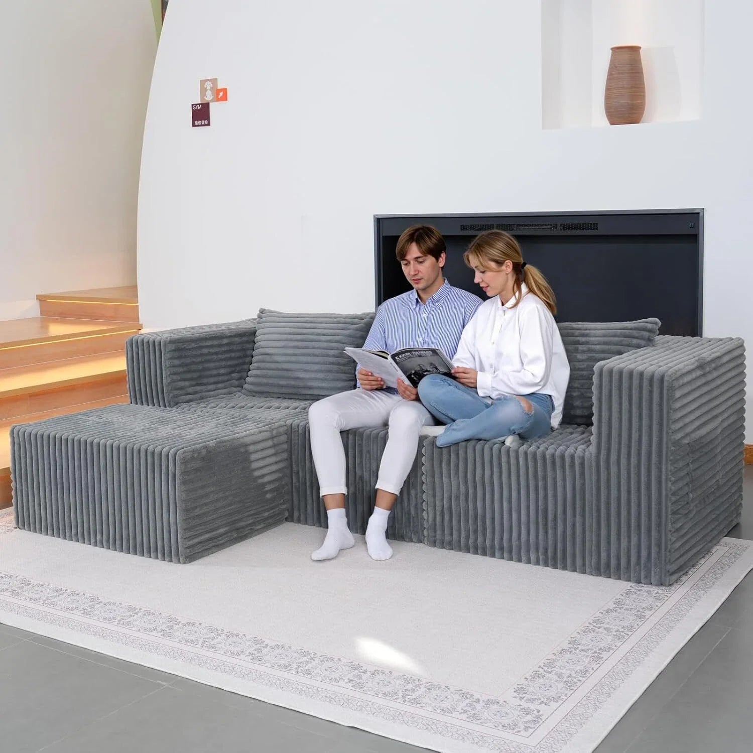 "Boneless Couch Grey" - Kanapa bez ramy Szara