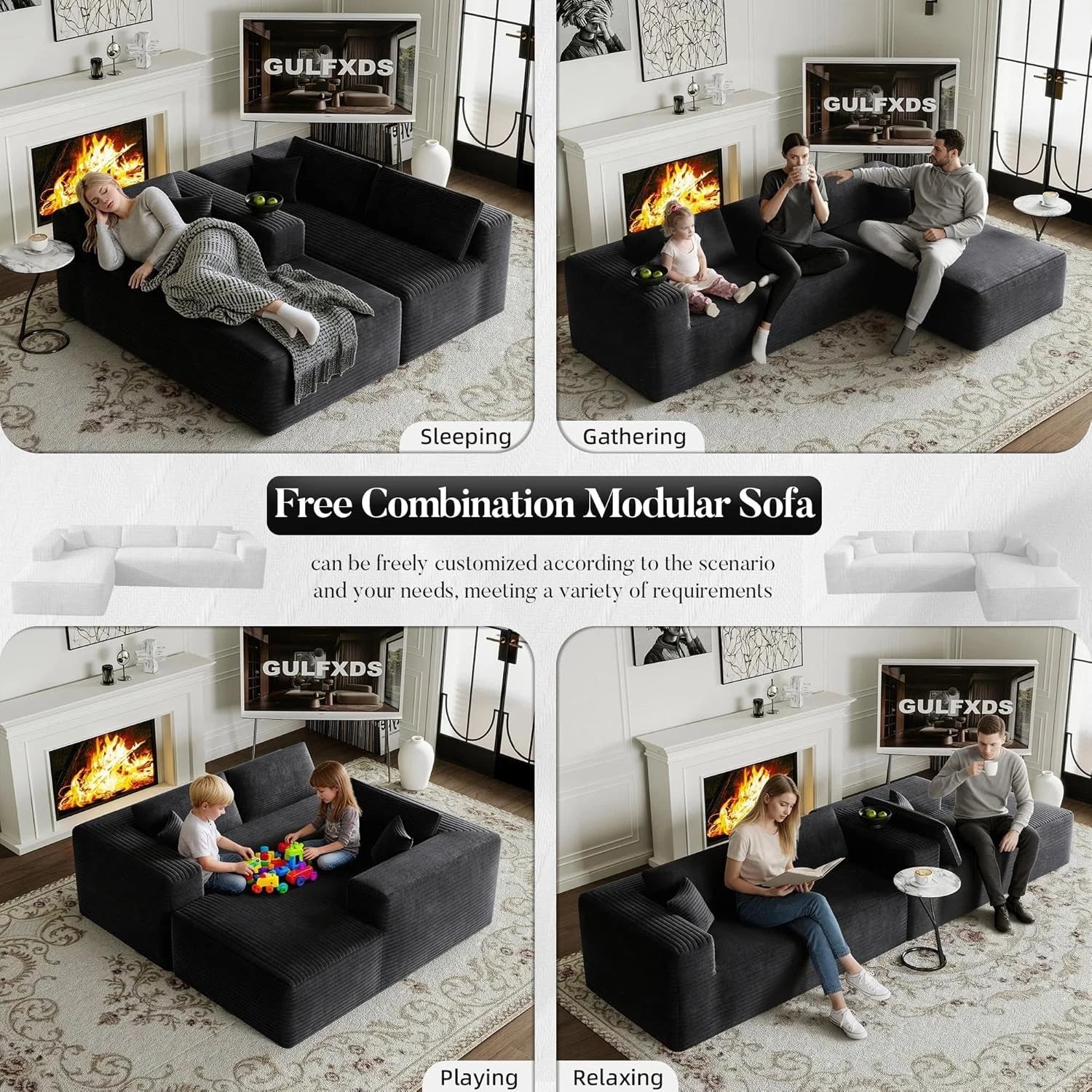 "Boneless Couch" - Kanapa bez ramy L kształt