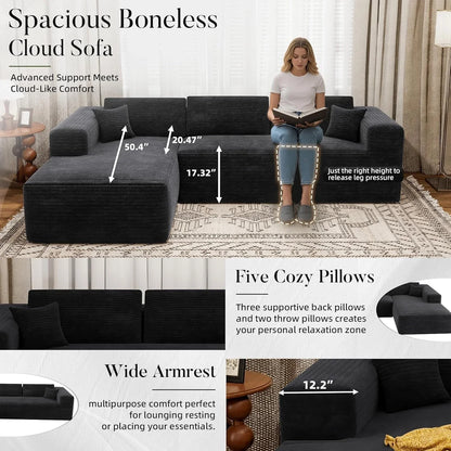 "Boneless Couch" - Kanapa bez ramy L kształt