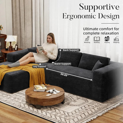 "Boneless Couch" - Kanapa bez ramy L kształt