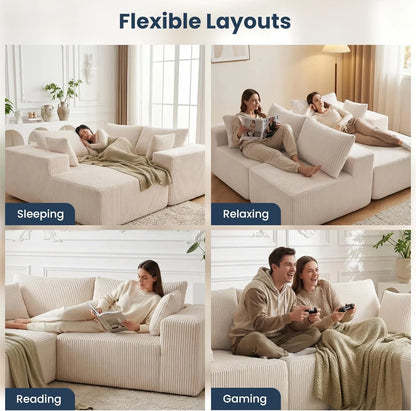 "Boneless Couch Beige" - Kanapa bez ramy Beżowa " XL Special"