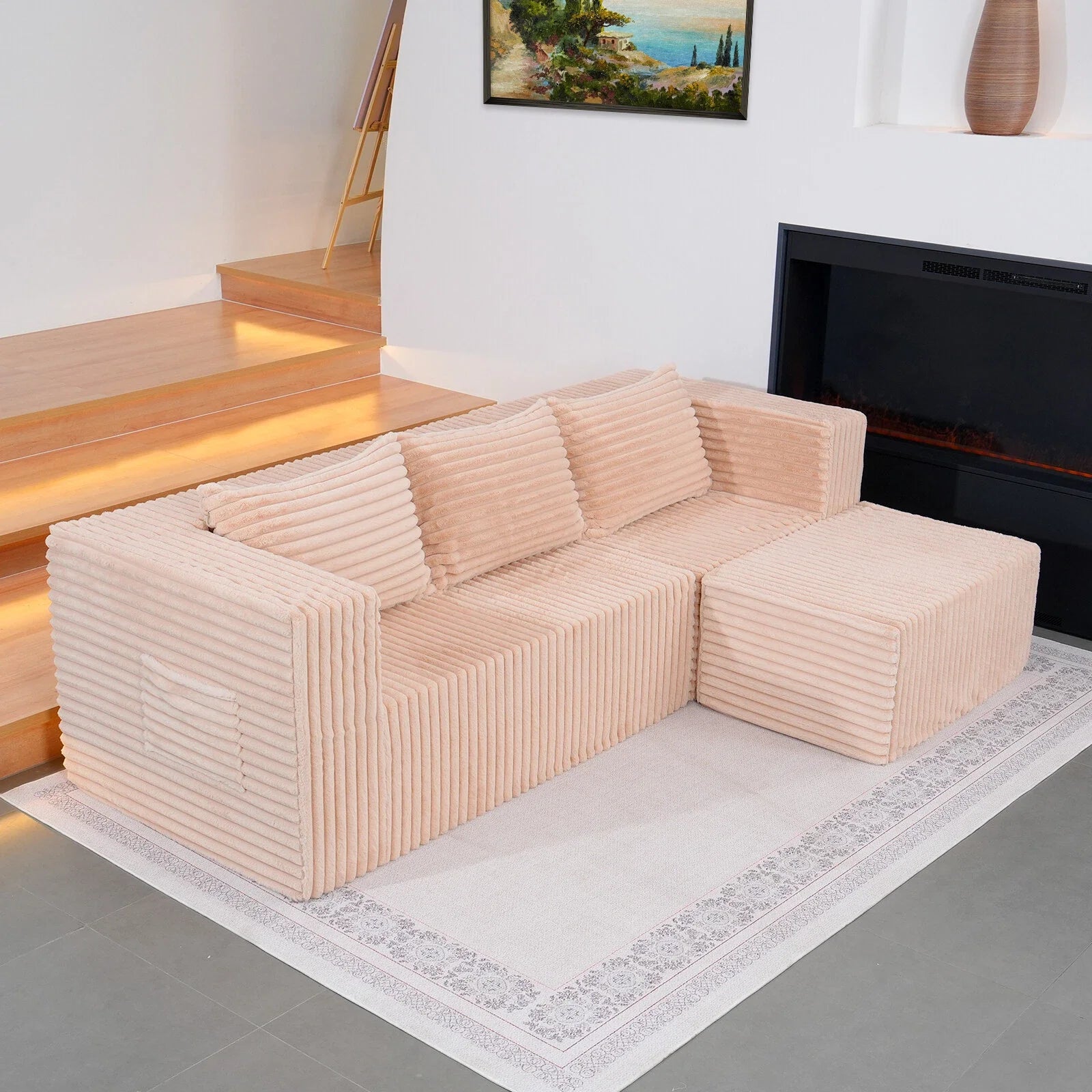 "Boneless Couch Rose" - Kanapa bez ramy Różowa