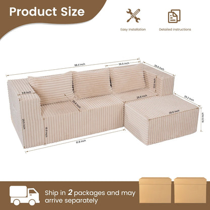 "Boneless Couch Rose" - Kanapa bez ramy Różowa